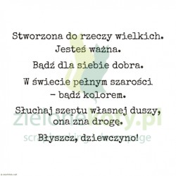 Stempel Agateria zestaw napisów kobiecych "Jesteś ważna..."