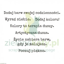 Stempel Agateria zestaw napisów kobiecych "Poczuj piękno..."