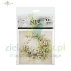 Papier ryżowy ITD Collection 15x15cm 6szt Wiosenne wianki ptaszki