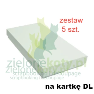 Pudełko na kartkę  DL zestaw 5 szt. białe 
