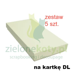 Pudełko na kartkę  DL zestaw 5 szt. ecru