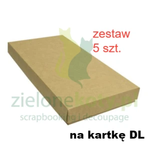 Pudełko na kartkę  DL zestaw 5 szt. kraft