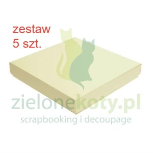 Pudełko na kartkę  kwadratowe  zestaw 5 szt. kremowe