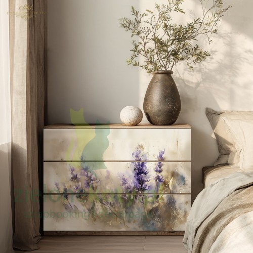 papier morwowy ryżowe na meble lawenda.jpg