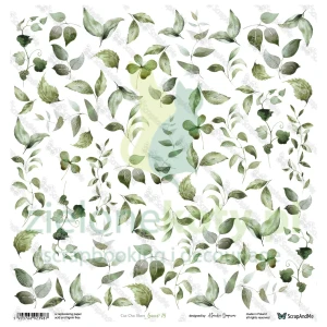 Papier 30x30 ScrapAndMe z elementami do wycinania Leaves 18 liście