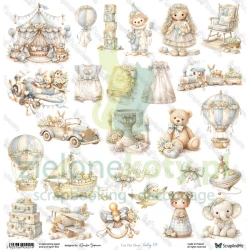 Papier do scrapbookingu 30x30 ScrapAndMe dodatki do wycinania Baby 09