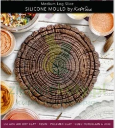 Forma foremka silikonowa Cosmic Shimmer by Katy Sue Medium Log Slice plaster drzewa