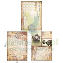 Papier ryżowy decoupage Prima A3 Southampton Butterflies 30x42 cm fotografie, tła