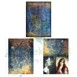 Papier ryżowy decoupage Prima A3 Nightdreaming 30x40 cm kobieta niebo