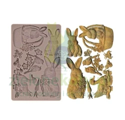 Forma foremka silikonowa Prima Among The Wildflowers Garden Friends króliki ptaki