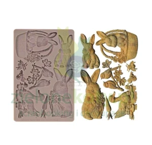 Forma foremka silikonowa Prima Among The Wildflowers Garden Friends króliki ptaki