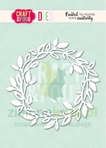 Wykrojnik Craft&you Leaf Wreth wianek 10cm
