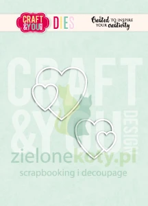Wykrojnik Craft&you Hearts by Gosia serca serduszka 4cm