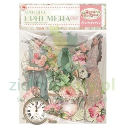 Dodatki papierowe die-cuts Stamperia Ephemera House of Roses samoprzylepne