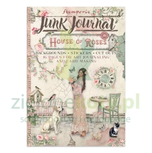 Zestaw papierów do scrapbookingu i dodatków Junk Journal Stamperia House of Roses