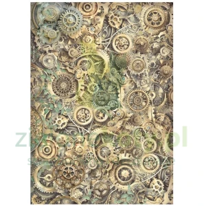 Papier ryżowy decoupage Stamperia A4 Gardens of Time tło tryby