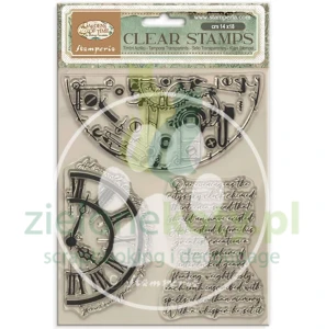 Stempel Stamperia Gardens of Time zegar pismo