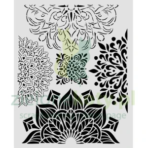 Szablon maska Stamperia 20x25cm Stamperia Gardens of Time mandale