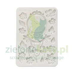 Forma foremka silikonowa Stamperia A5 Gardens of Time zegar kwiaty