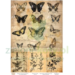 Papier ryżowy decoupage Artistiko Butterflies 01