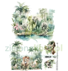 Papier ryżowy Alchemy Of Art A4 Wild Adventures widoki dzika przyroda