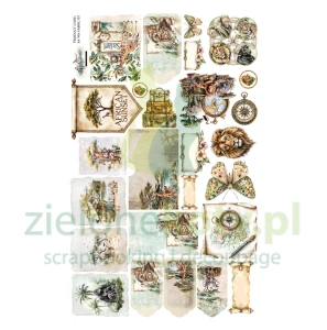 Materiałowe dodatki do wycinania Alchemy of Art Wild Adventures na materiale,  tkanina