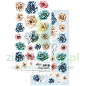 Papier do scrapbookingu 15x30 Alchemy Of Art dodatki do wycinania Ocean Blue