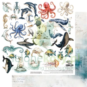 Papier 30x30 Alchemy Of Art Ocean Bue  dodatki do wycinania