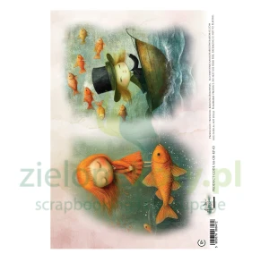 Papier ryżowy Alchemy Of Art A4 Ocean Blue 