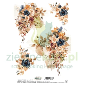 Papier ryżowy Alchemy Of Art A4 Lovely Autumn kwiaty
