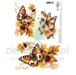 Papier ryżowy Alchemy Of Art A4 Lovely Autumn motyle