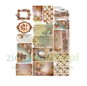 Materiałowe dodatki do wycinania Alchemy of Art Lovely Autumn na materiale,  tkanina 