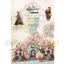 Zestaw papierów do scrapbookingu Alchemy of Art Książka A4 do kolaży i art journal World of Fantasy