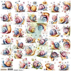 Naklejki papierowe ScrapLove Sweet Snail ślimaki