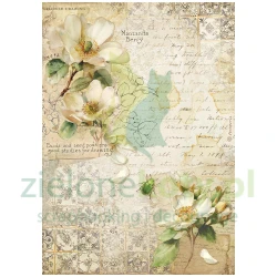 Papier ryżowy decoupage Stamperia A4 All Around kamelia