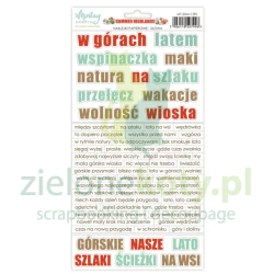Naklejki papierowe Mintay Man Summer Highlands napisy słowa