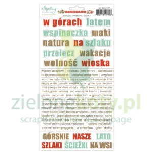 Naklejki papierowe Mintay Man Summer Highlands napisy słowa