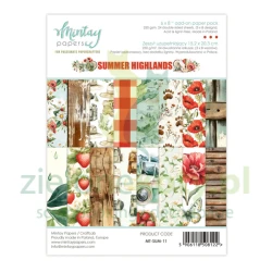 Zestaw papierów do scrapbookingu 15x20 Mintay Summer Highlands  zeszyt uzupełniający