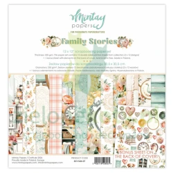 Zestaw papierów do scrapbookingu 30x30 Mintay Family Stories