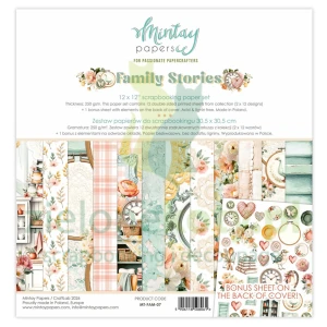 Zestaw papierów do scrapbookingu 30x30 Mintay Family Stories