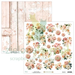 Papier do scrapbookingu 30x30 Mintay Family Stories kwiaty elementy do wycinania  