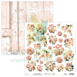 Papier do scrapbookingu 30x30 Mintay Family Stories kwiaty elementy do wycinania  