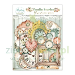 Zestaw dodatków Die Cuts Mintay Man Family Stories etykiety i tagi 27szt