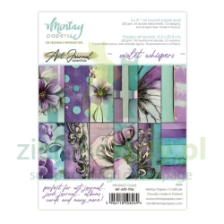 Zestaw papierów do scrapbookingu 15x20cm Mintay Art Journal Violet Whispers