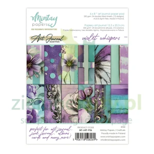 Zestaw papierów do scrapbookingu 15x20cm Mintay Art Journal Violet Whispers
