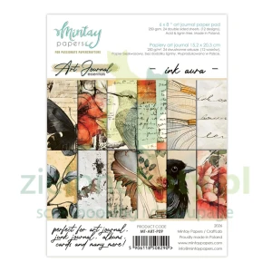 Zestaw papierów do scrapbookingu 15x20cm Mintay Art Journal Ink Aura