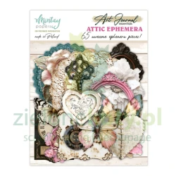 Zestaw dodatków Mintay Art Journal Ephemera Pack Attic 65 szt. serwetki, ramki