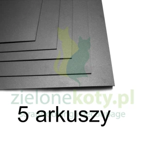 Plastik do tuszów alkoholowych Scrapego A4 / 5 szt. czarny