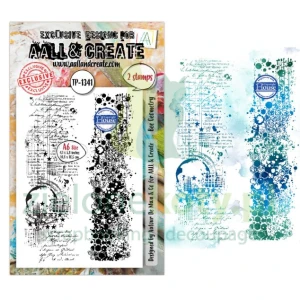 Stempel akrylowy AALL & Create Bee Geometry tło mixed media