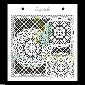 Szablon maska Agateria 14x15 cm koronka serwetki